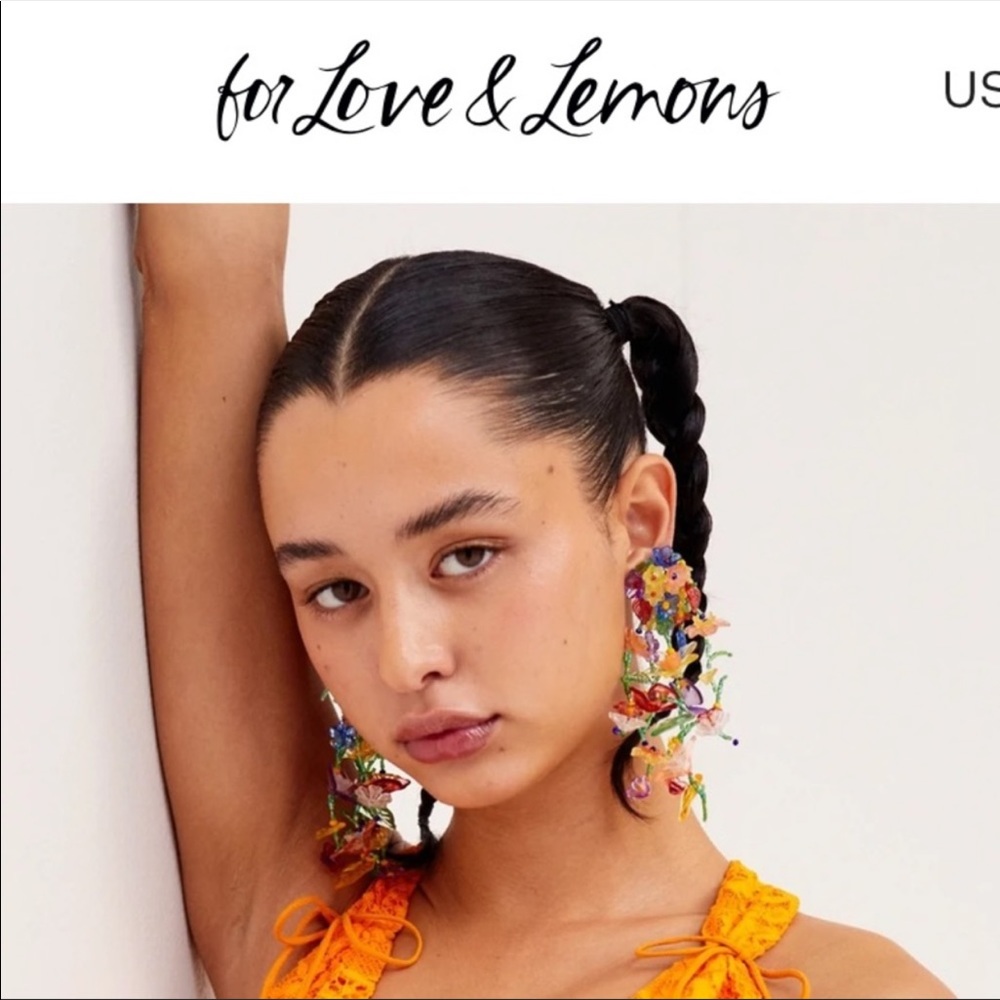 For Love and Lemons Carmela Flower Earrings - Picture 8 of 13